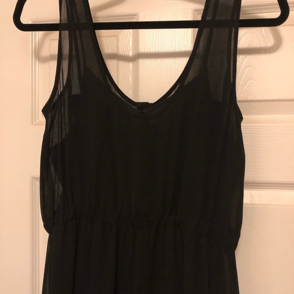 Black Sheer Maxi Dress - Picture 5 of 7